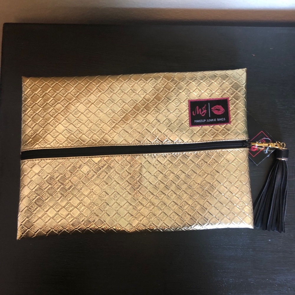 Medium Makeup Junkie Bag - Gold